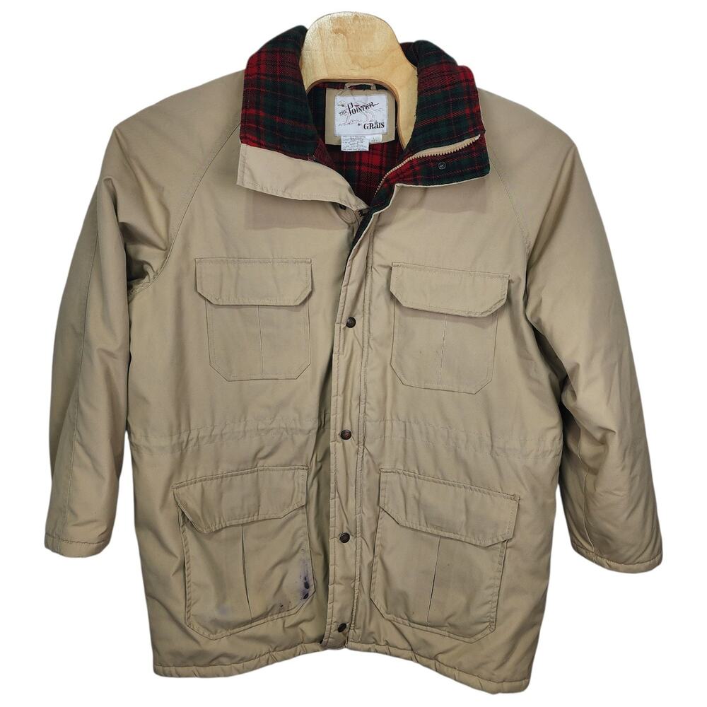 vintage men's The Pointer By Grais Heavy Coat blanket lined full zip jacket L